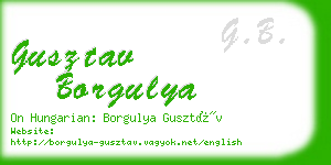 gusztav borgulya business card